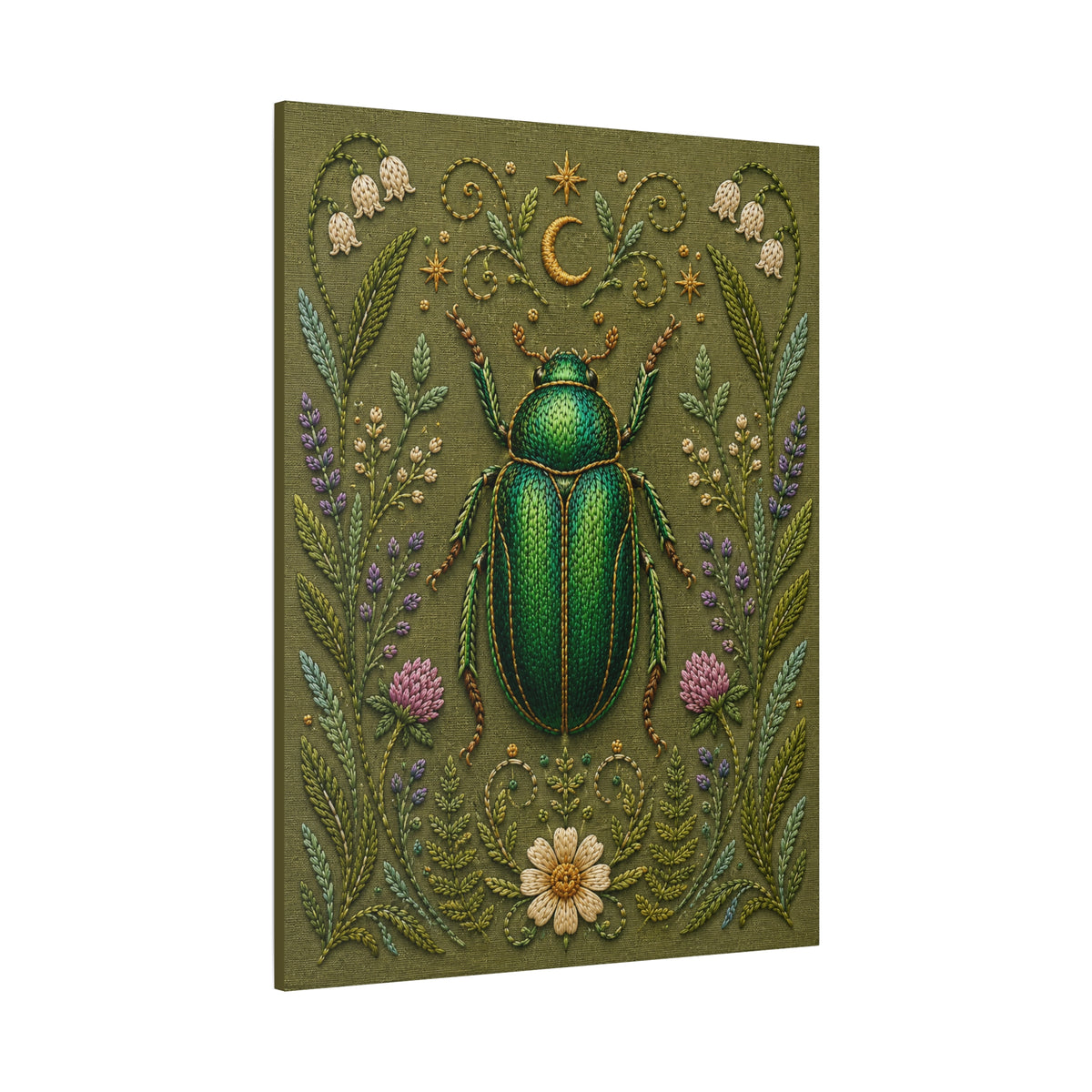 Canvass Art Print - Botanical Scarab