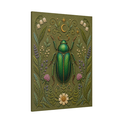 Canvass Art Print - Botanical Scarab
