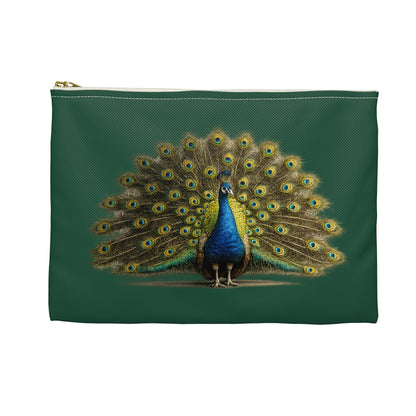 Pouch/Accessory Bag - Proud Peacock (dark green)