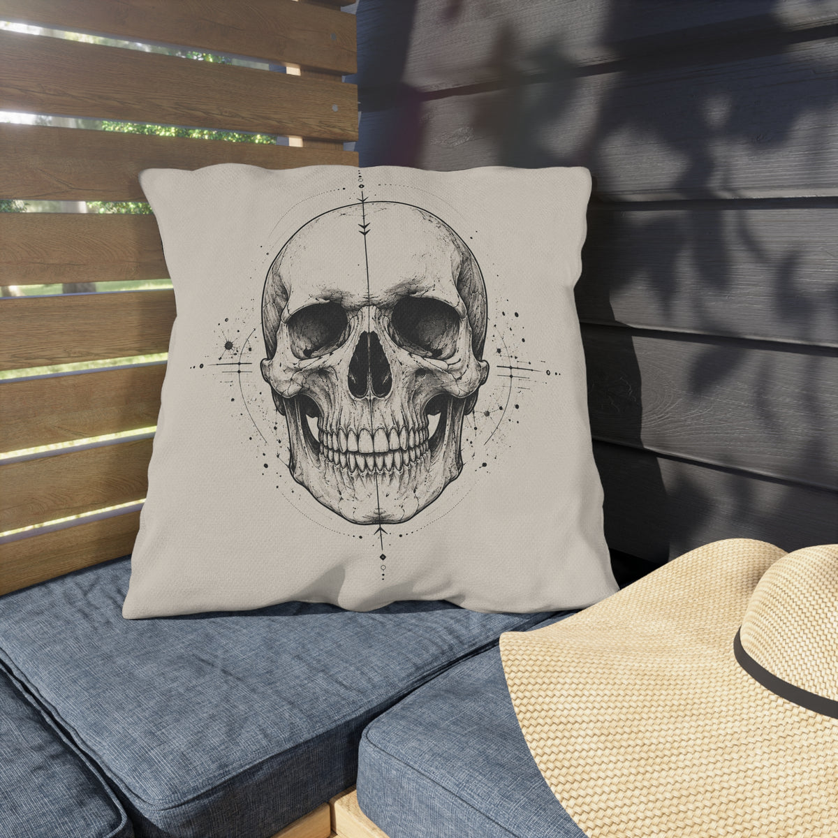 Pillow, Outdoor/Garden - Decorative Gothic Skull
