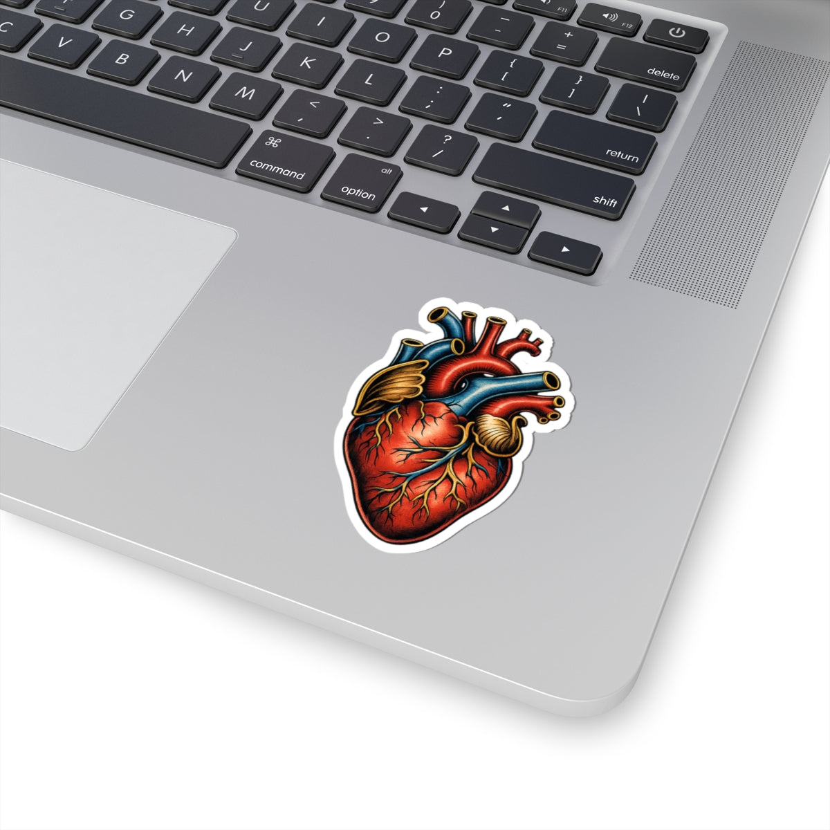 Sticker,  Kiss-Cut  - Traditonal Tattoo Style Anatomical Heart