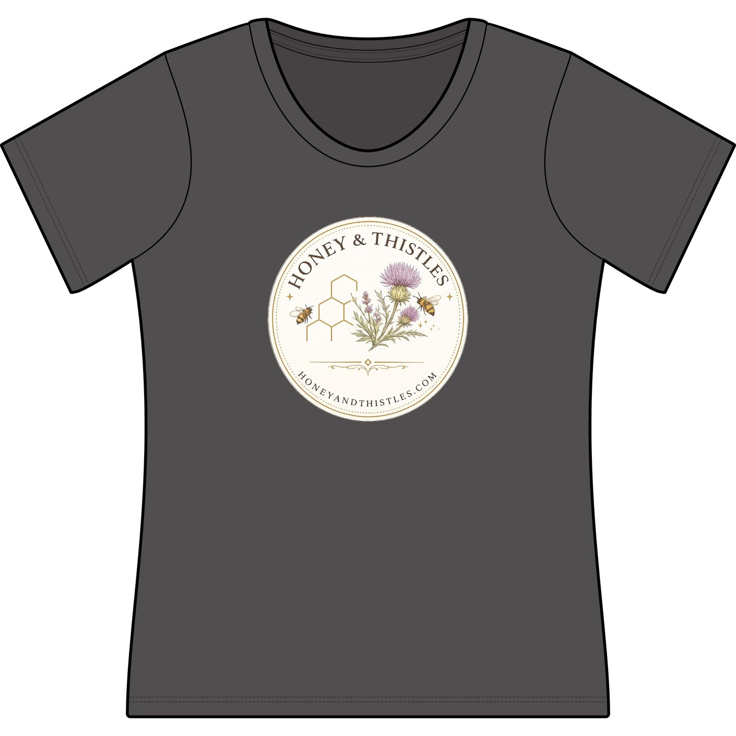 Honey & Thistles Logo Scoop Neck T-Shirt