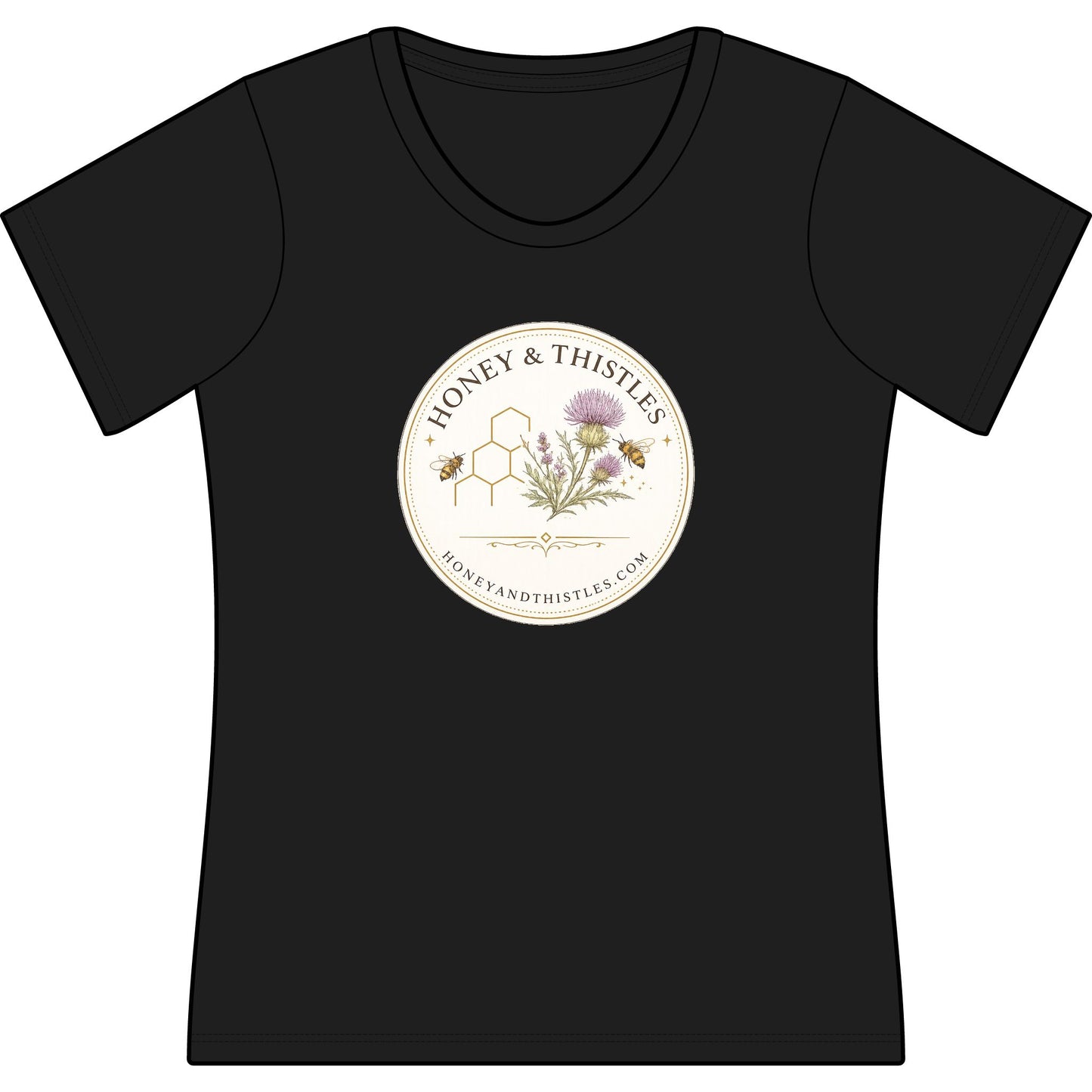 Honey & Thistles Logo Scoop Neck T-Shirt