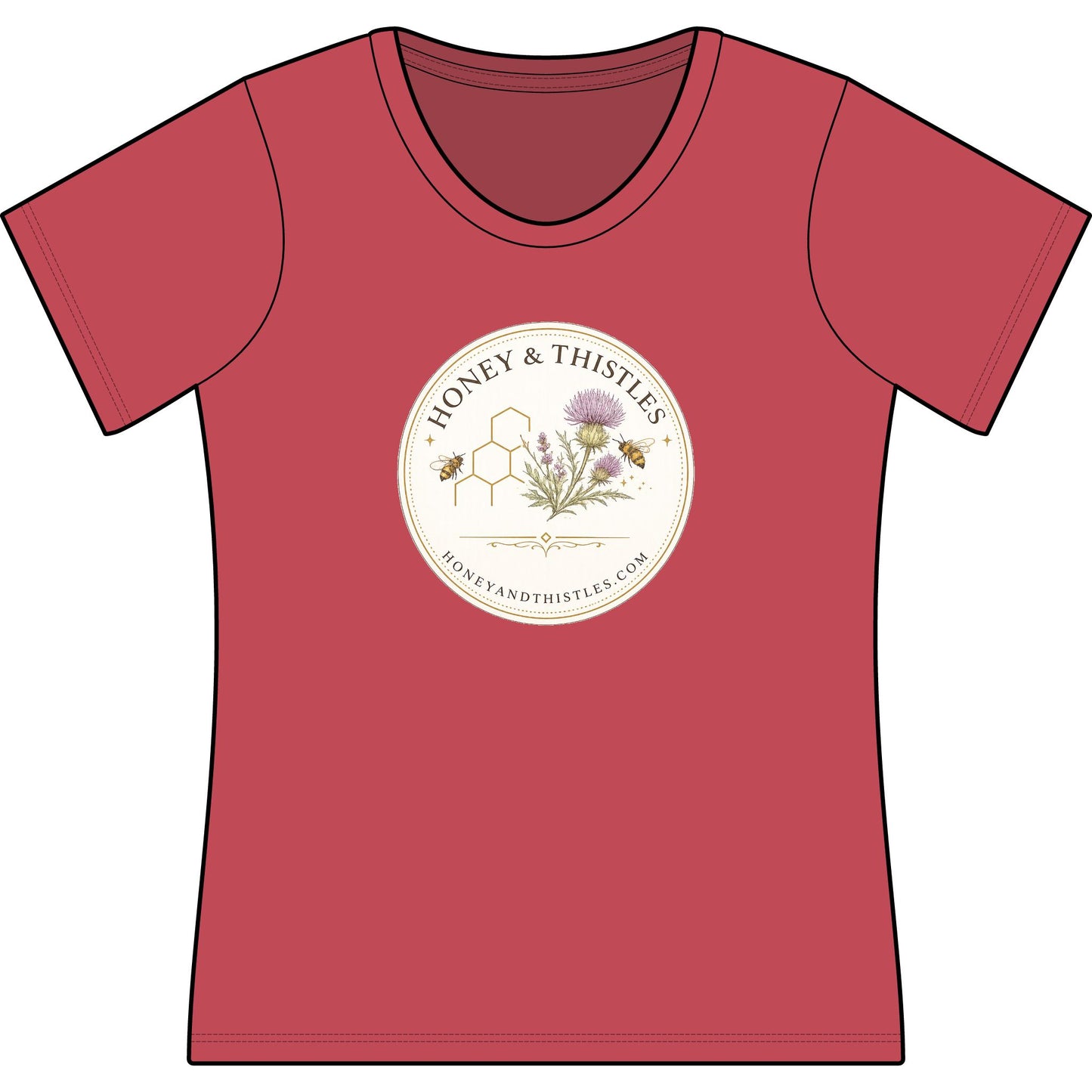 Honey & Thistles Logo Scoop Neck T-Shirt