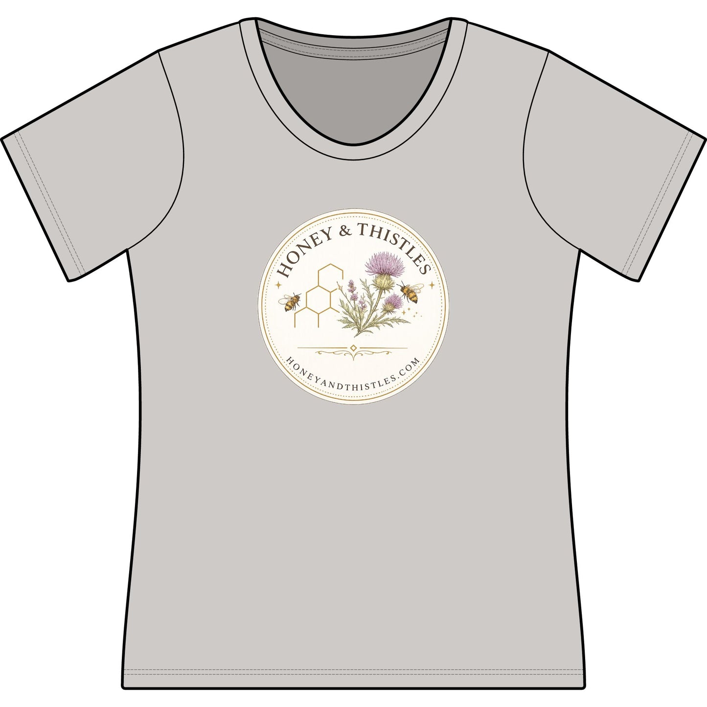 Honey & Thistles Logo Scoop Neck T-Shirt