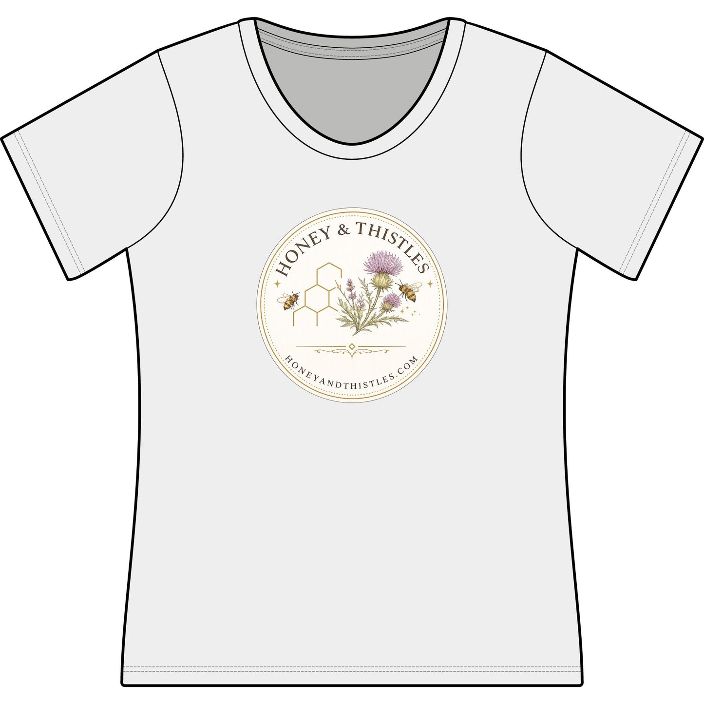 Honey & Thistles Logo Scoop Neck T-Shirt