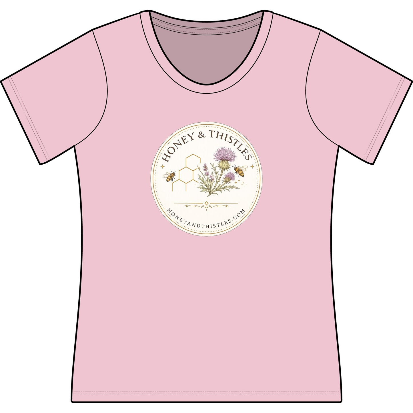Honey & Thistles Logo Scoop Neck T-Shirt