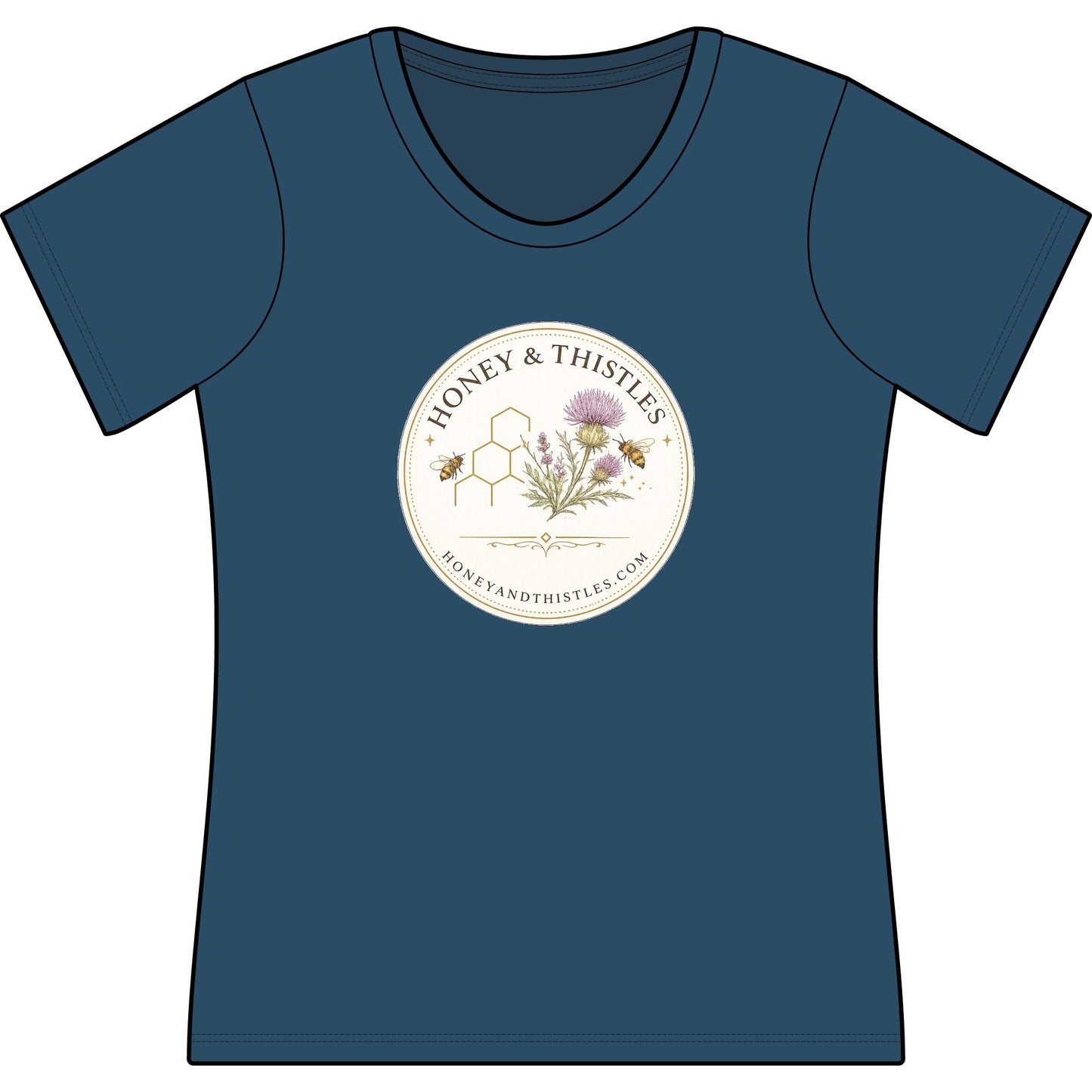 Honey & Thistles Logo Scoop Neck T-Shirt