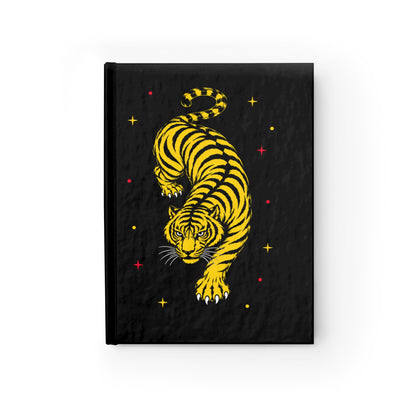 Journal Notebook, Hardcover Blank - Yellow Tiger