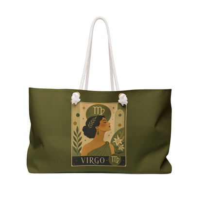 Tote, Weekender Travel Bag - Retro Virgo Zodiac