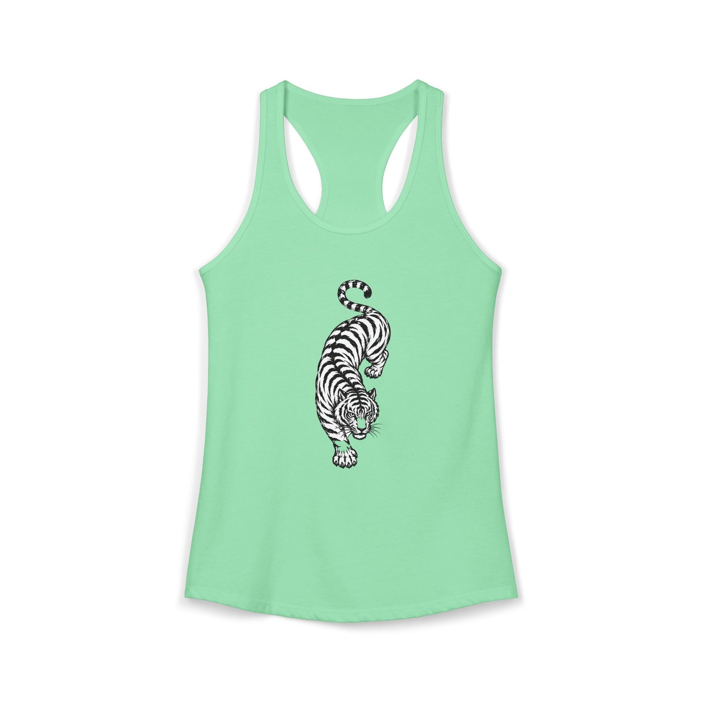 Tiger Black and White Racerback Tank