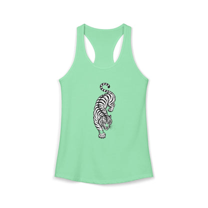 Tiger Black and White Racerback Tank