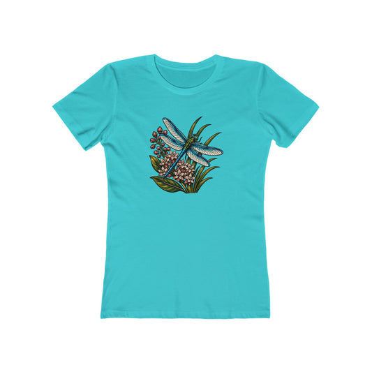 Dragonfly Floral Boyfriend Fit T‑Shirt