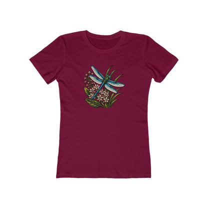 Dragonfly Floral Boyfriend Fit T‑Shirt