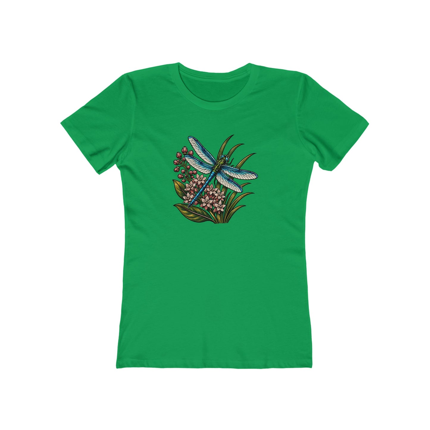 Dragonfly Floral Boyfriend Fit T‑Shirt