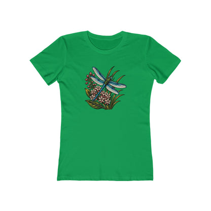 Dragonfly Floral Boyfriend Fit T‑Shirt
