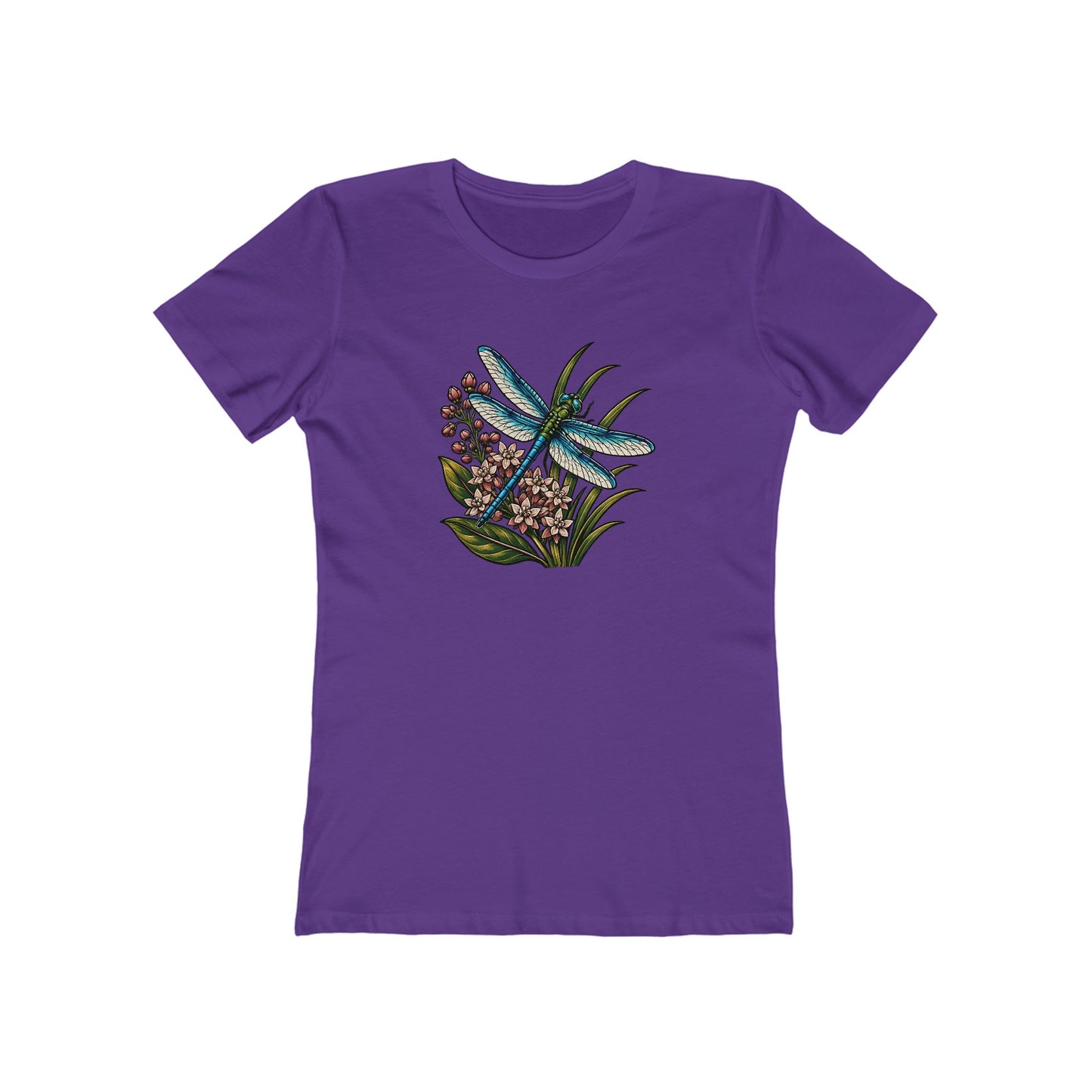 Dragonfly Floral Boyfriend Fit T‑Shirt