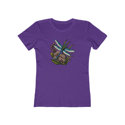 Dragonfly Floral Boyfriend Fit T‑Shirt
