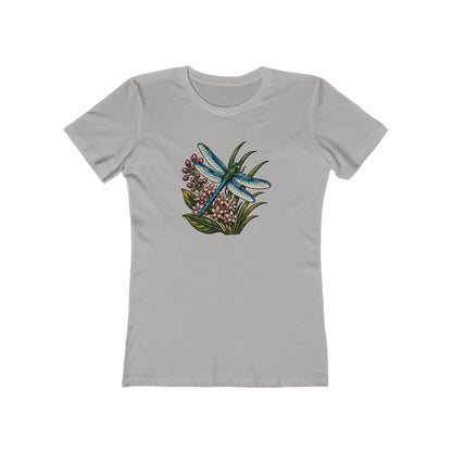 Dragonfly Floral Boyfriend Fit T‑Shirt