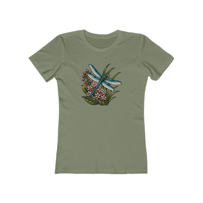 Dragonfly Floral Boyfriend Fit T‑Shirt