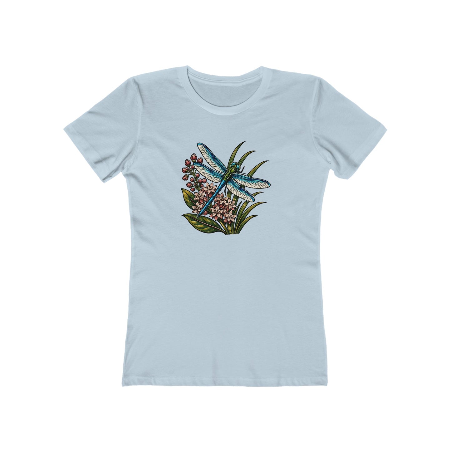 Dragonfly Floral Boyfriend Fit T‑Shirt