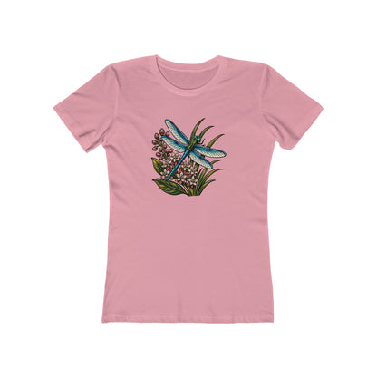 Dragonfly Floral Boyfriend Fit T‑Shirt