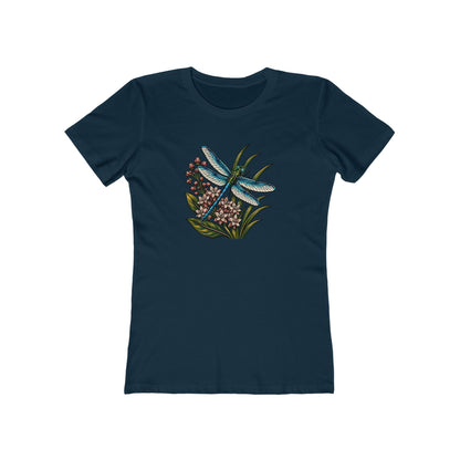 Dragonfly Floral Boyfriend Fit T‑Shirt