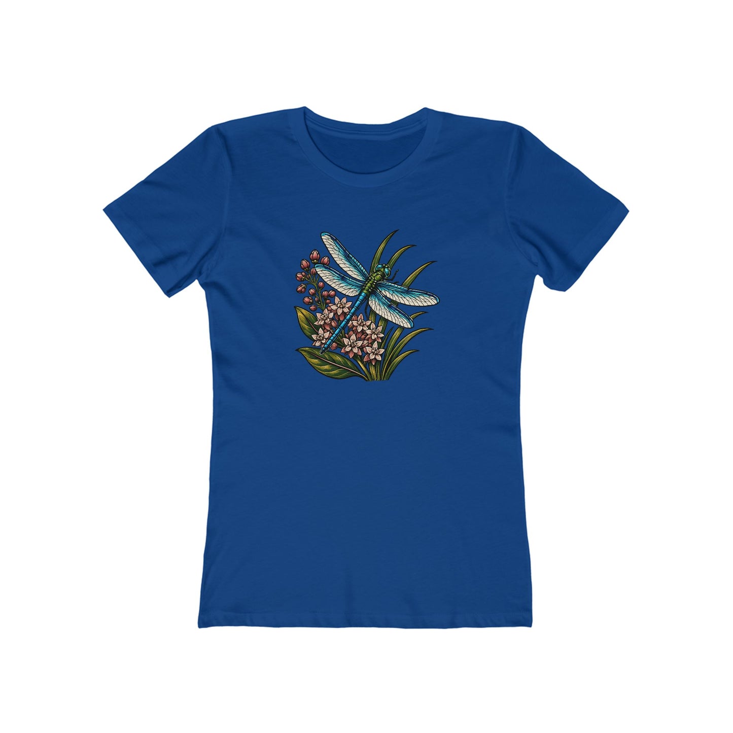Dragonfly Floral Boyfriend Fit T‑Shirt