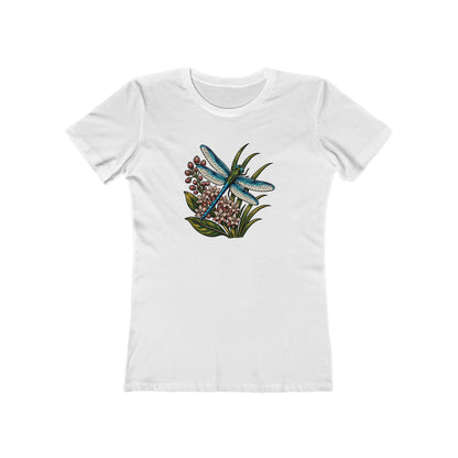 Dragonfly Floral Boyfriend Fit T‑Shirt