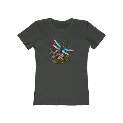 Dragonfly Floral Boyfriend Fit T‑Shirt