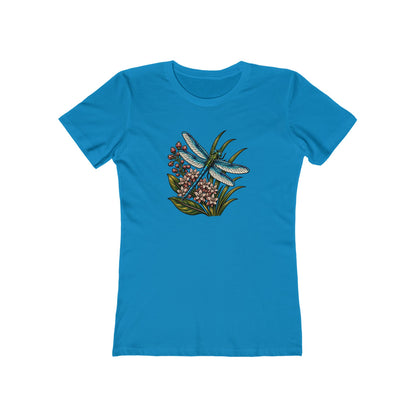 Dragonfly Floral Boyfriend Fit T‑Shirt