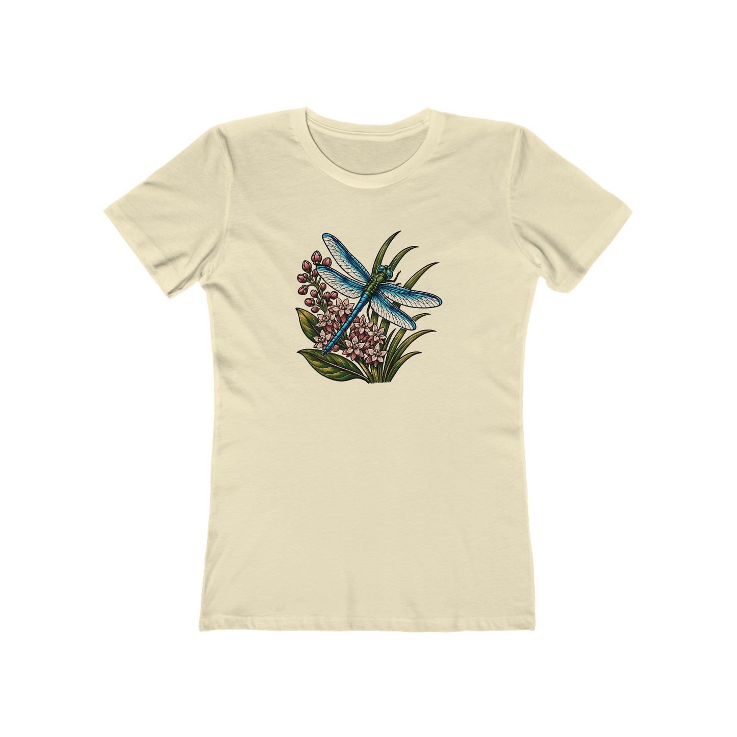 Dragonfly Floral Boyfriend Fit T‑Shirt