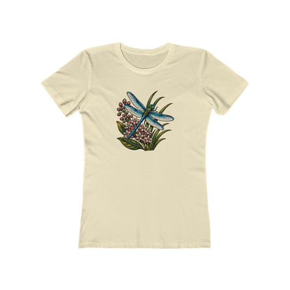 Dragonfly Floral Boyfriend Fit T‑Shirt