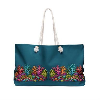 Tote, Weekender Travel  Bag - Coral Reef