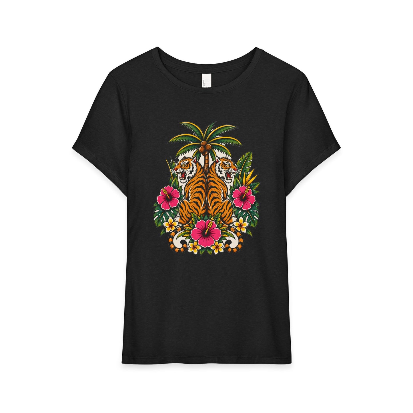 Tropical Tiger Floral Tee Shirt