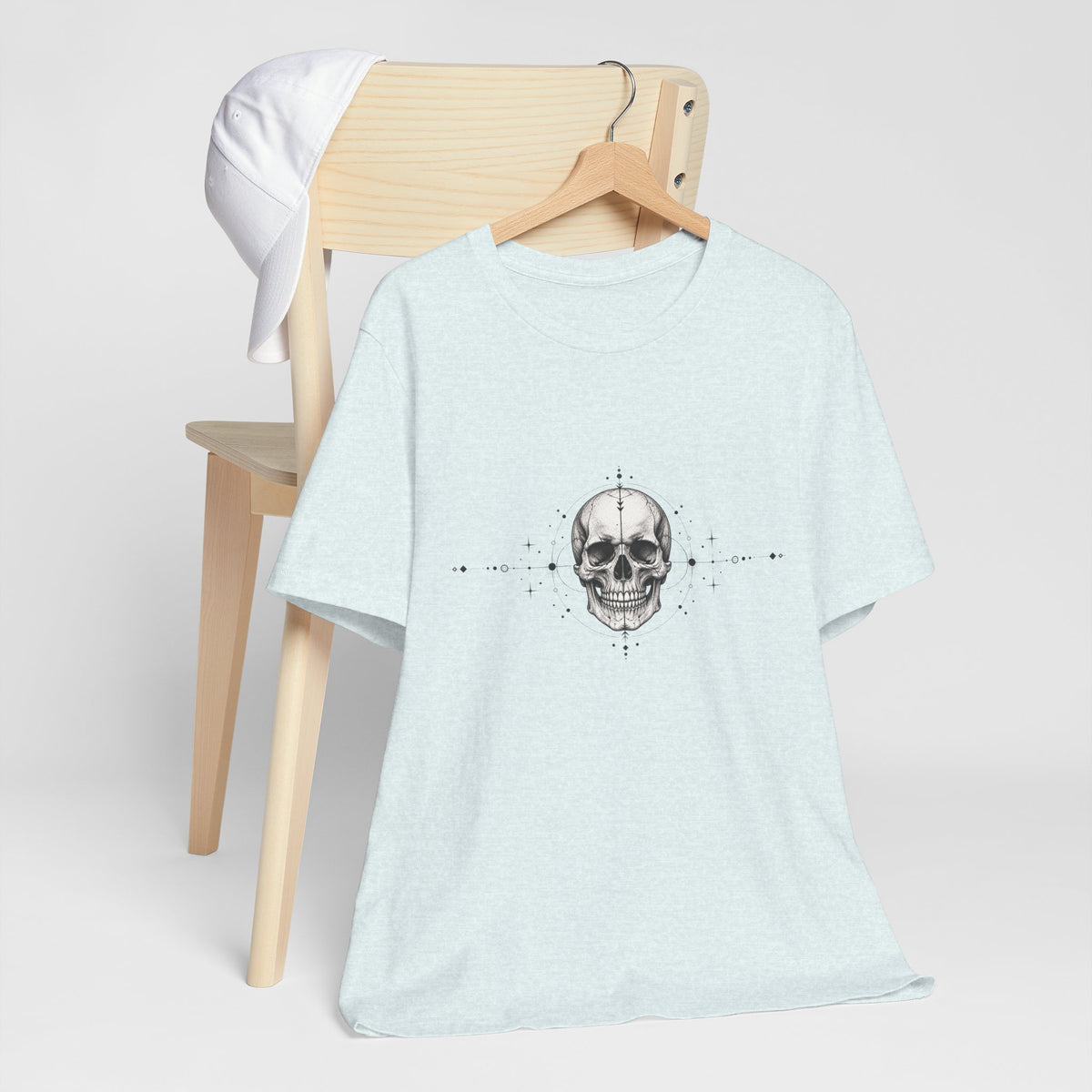 T-Shirt, Short Sleeve Boxy Crew Neck - Skull Geometry