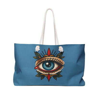 Weekender Bag — Blue Mystical All-Seeing Eye Travel Tote