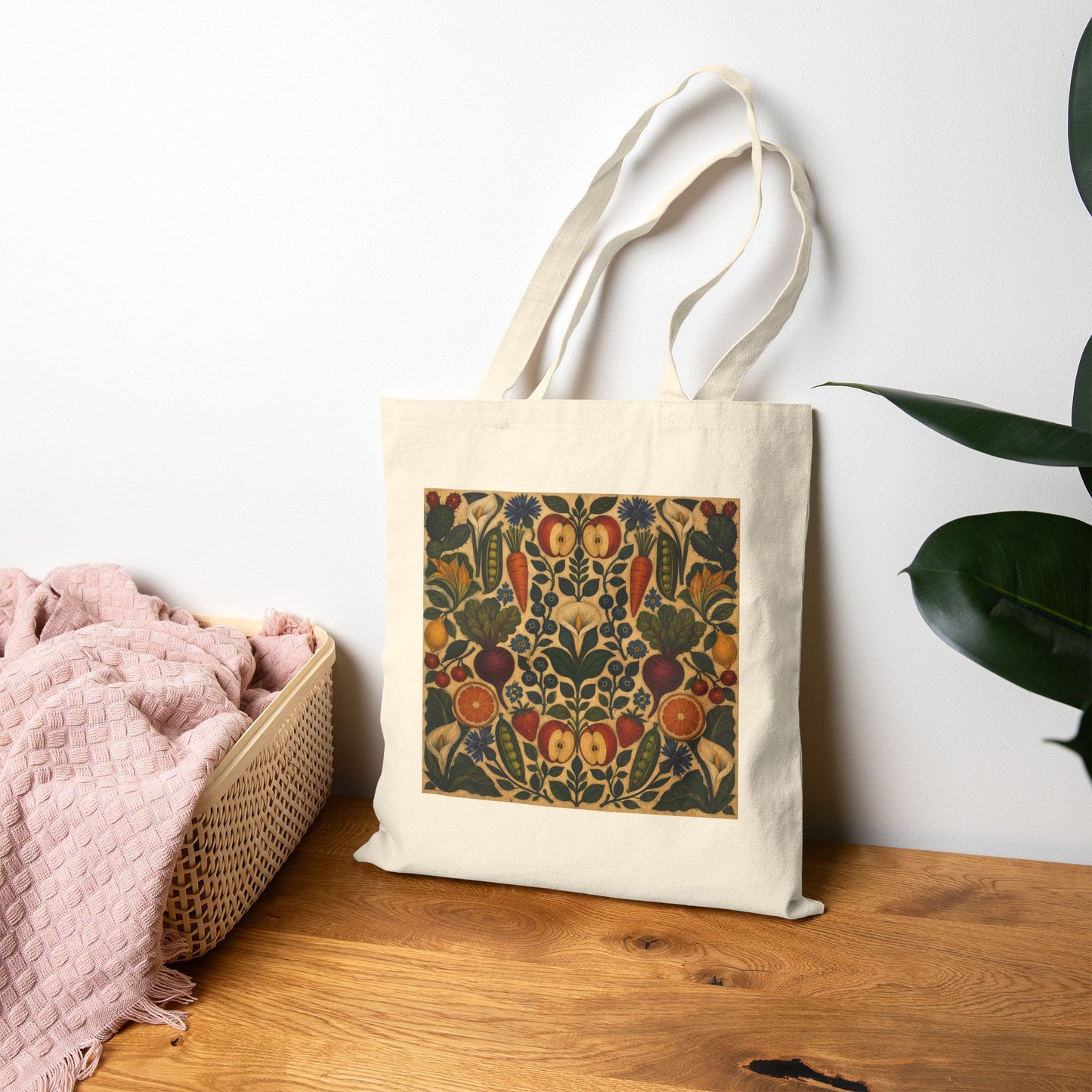 Frida and Diego at a Farmers Market Canvas Tote Bag