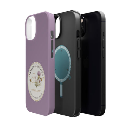 Floral Honey & Thistles Magnetic Phone Case — Impact-Resistant MagSafe-Compatible