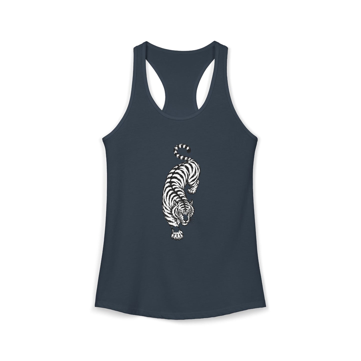 Tiger Black and White Racerback Tank