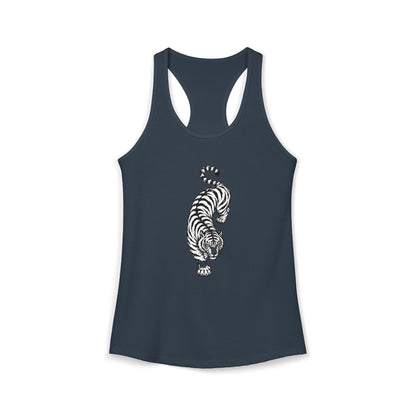 Tiger Black and White Racerback Tank