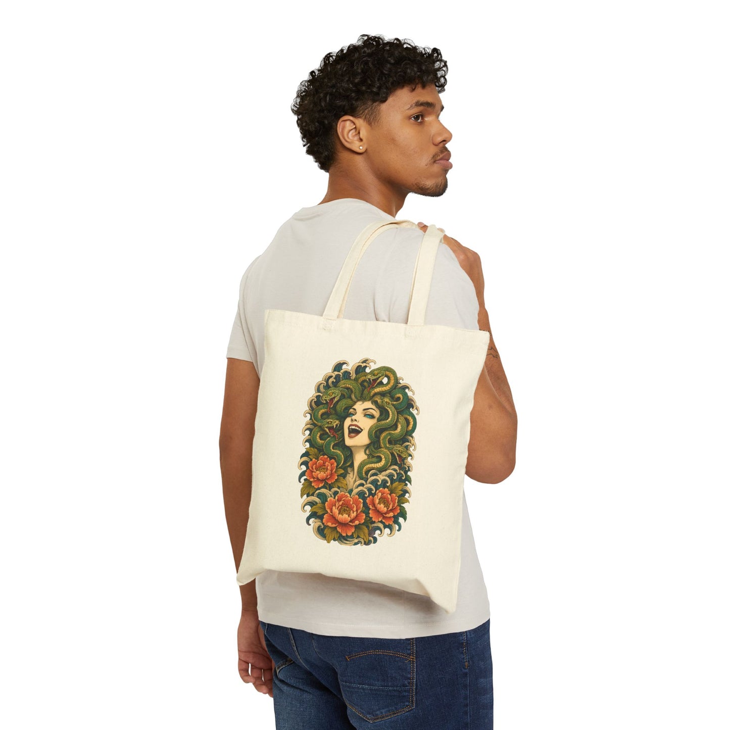 Medusa Having a Chuckle Canvas Tote Bag
