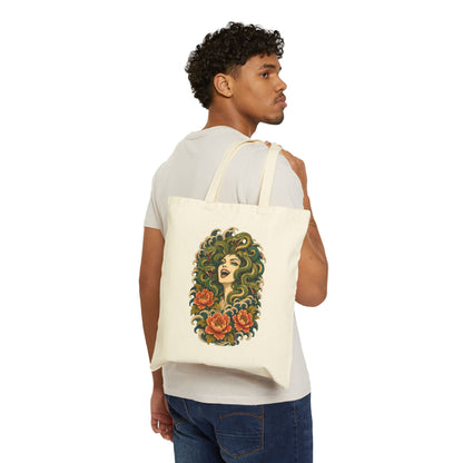 Medusa Having a Chuckle Canvas Tote Bag