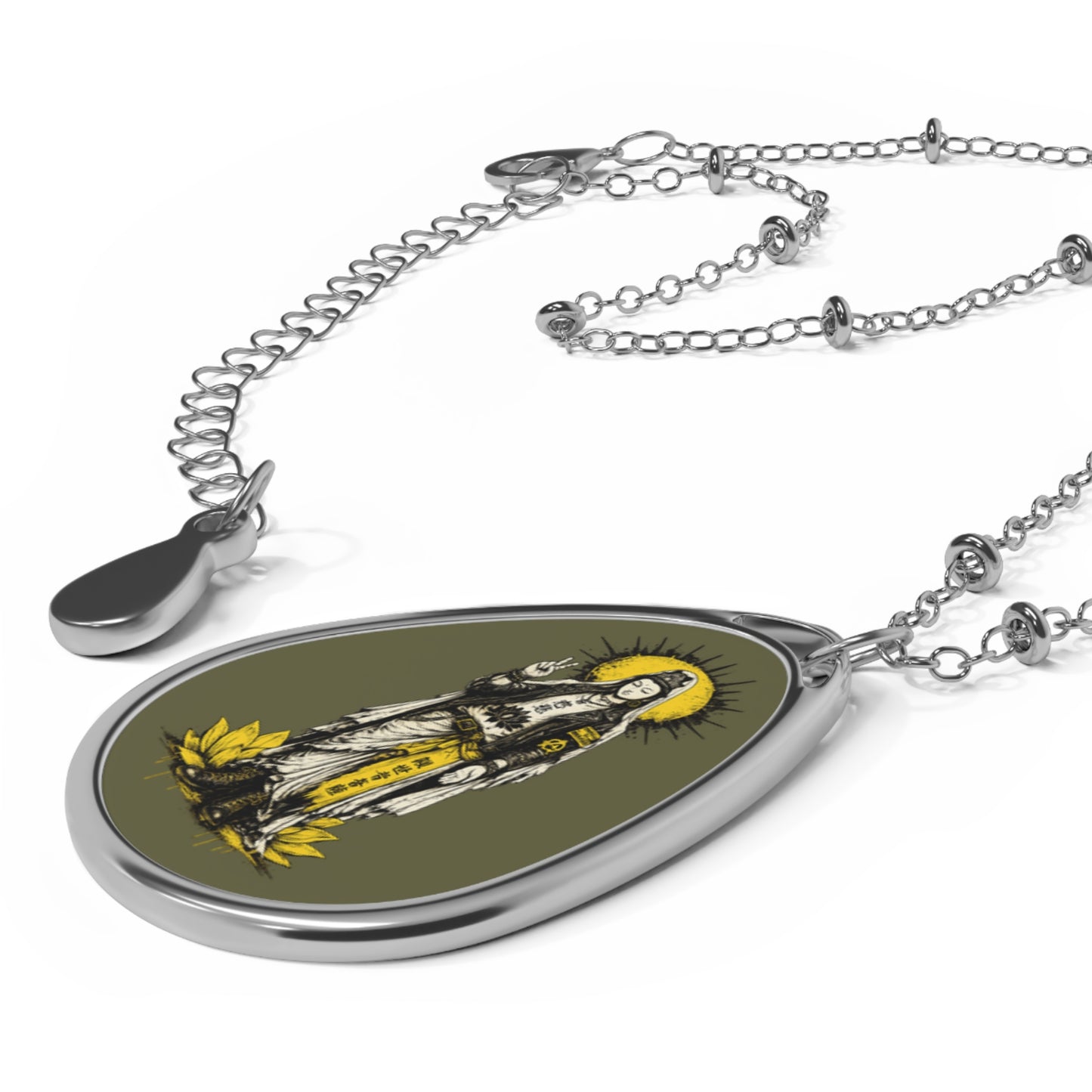 Quan Yin - Punk Compassion Necklace Tear Drop Pendant