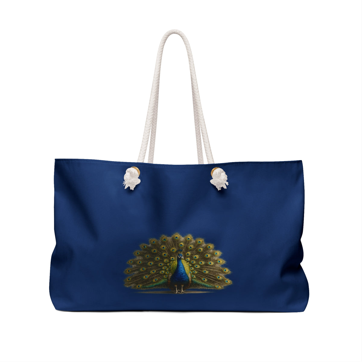 Tote, Weekender Travel  Bag - Proud Peacock (navy blue)