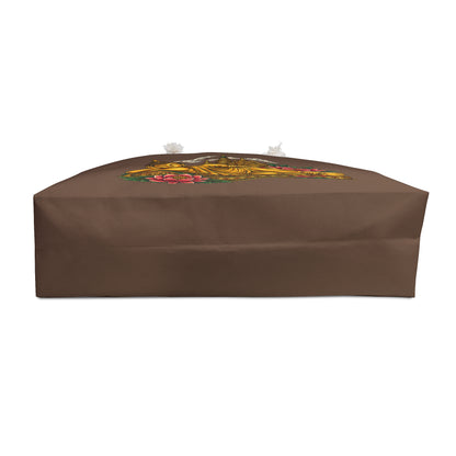 Tote, Weekender Travel  Bag - Reclining Buddha & Lotus (muave)