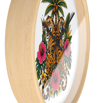 Clock, Wall - Boho Tiger Tiger Bodhi Tree