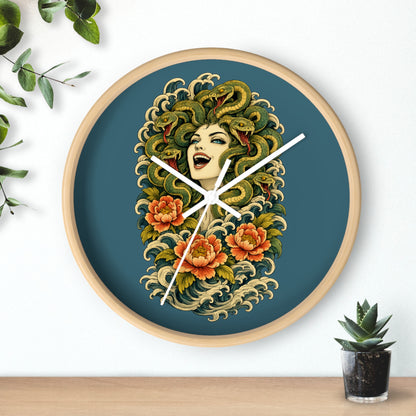 Clock, Wall Acrylic - Medusa Snake Head