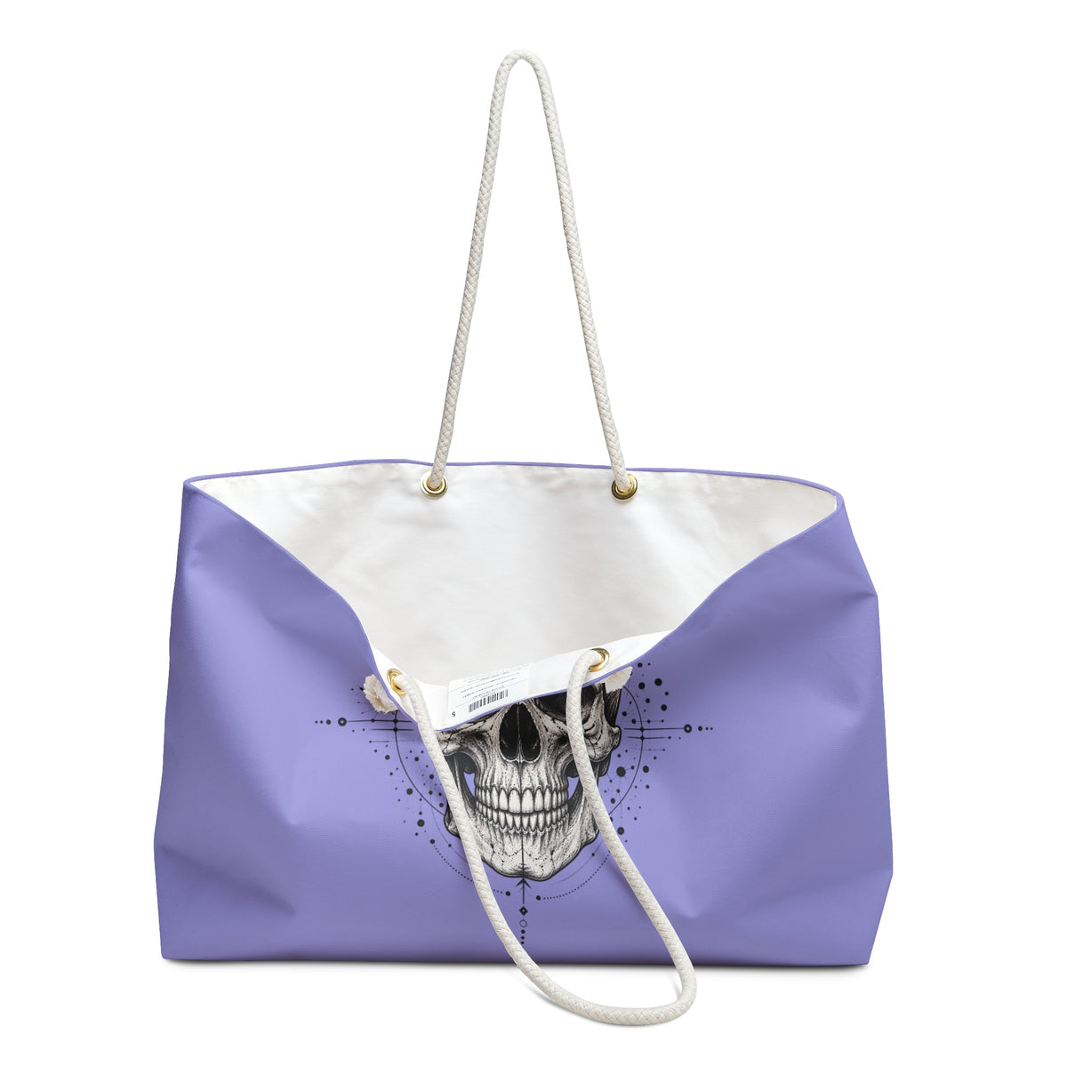 Tote, Weekender Travel  Bag- Geometric Skull