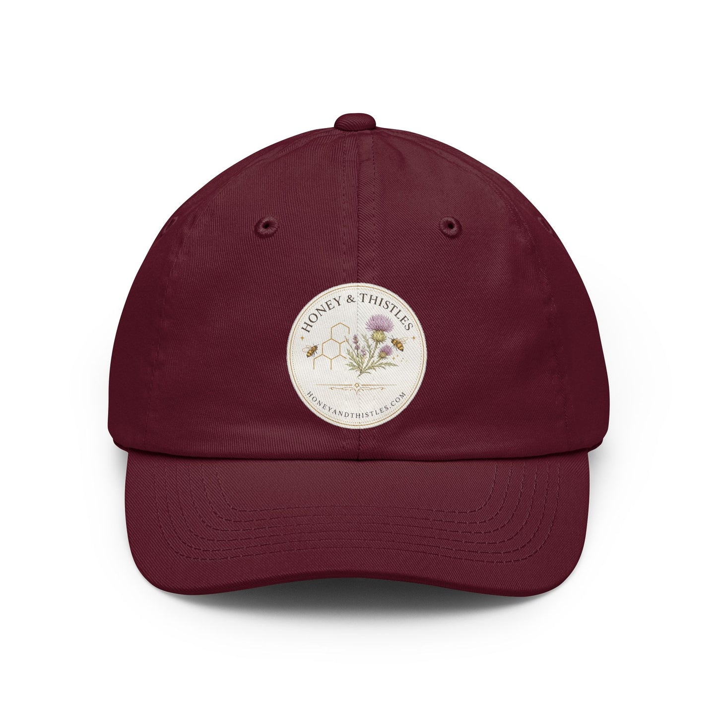 Floral Thistle Dad Hat — Honey & Thistle Botanical Embroidered Cap
